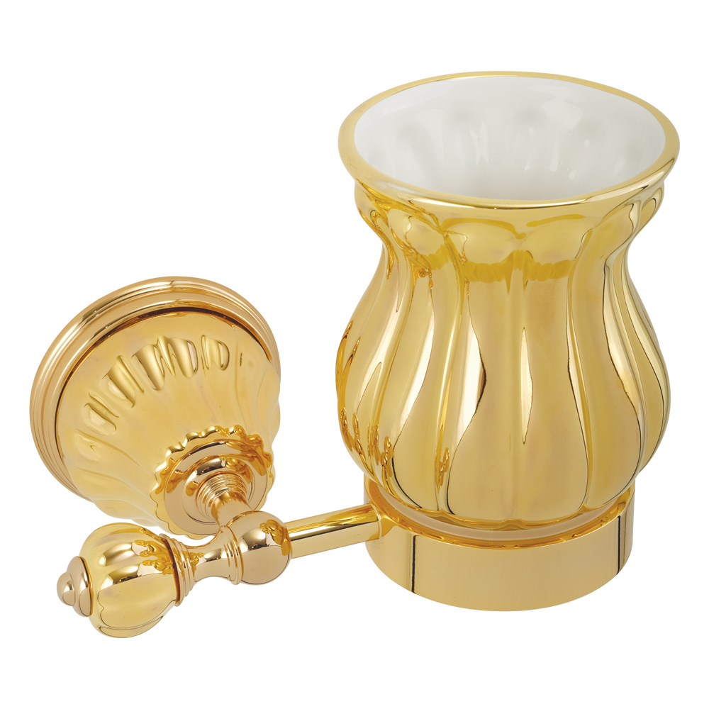 Migliore Olivia Стакан настенный, керамика, цвет: золото 24646