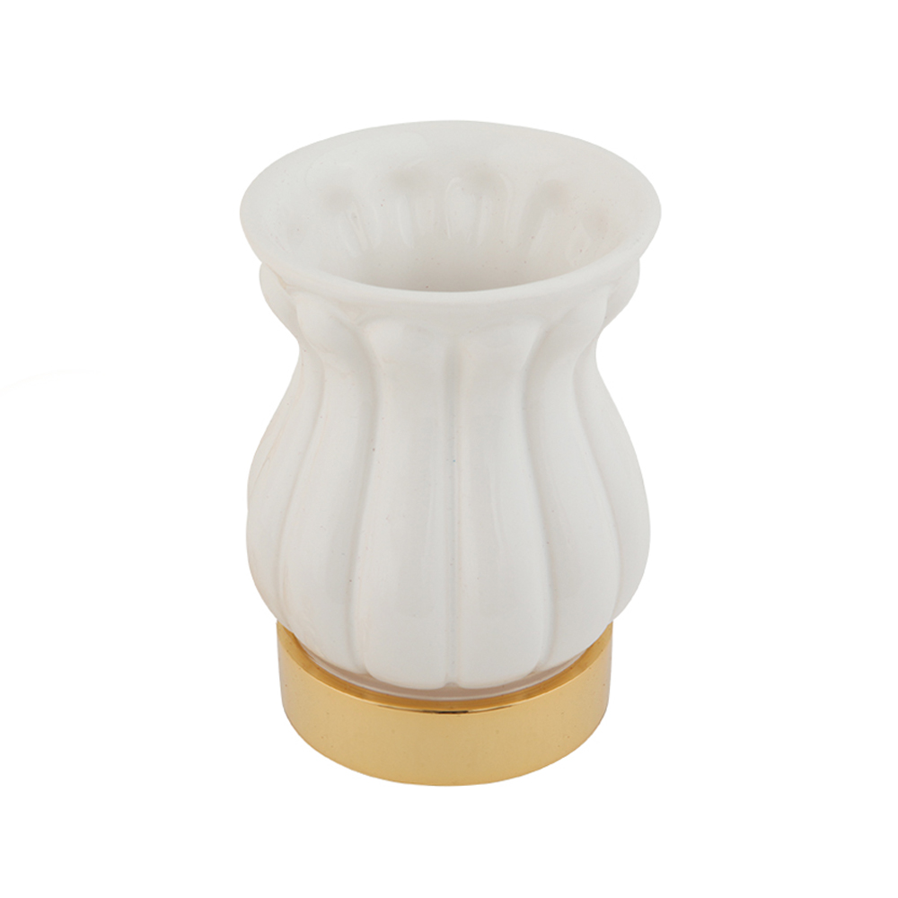 Migliore Olivia Стакан для зубных щеток настольный, керамический, цвет: золото 17476