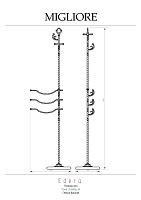 Migliore Edera Стойка высокая 170h, цвет: бронза 16908