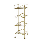 Migliore Mirella Этажерка 50х34x107h, 4 полки-решетки, латунь, цвет: бронза 26626