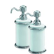 Burlington Classic Дозатор жидкого мыла двойной, подвесной, хрустальная колба, цвет: хром глянцевый A20 CHR