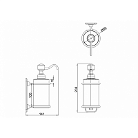 Burlington Classic Дозатор жидкого мыла, подвесной, керамическая колба, цвет: хром глянцевый A19 CHR