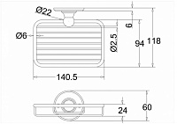 Burlington Classic Мыльница решетка, подвесная, цвет: хром глянцевый A13 CHR