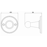 Burlington Gold Крючок для полотенец одинарный, подвесной, цвет: золото глянцевое A14 GOLD