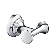 Burlington Savoy Крючок для полотенец двойной, подвесной, цвет: хром глянцевый RA54