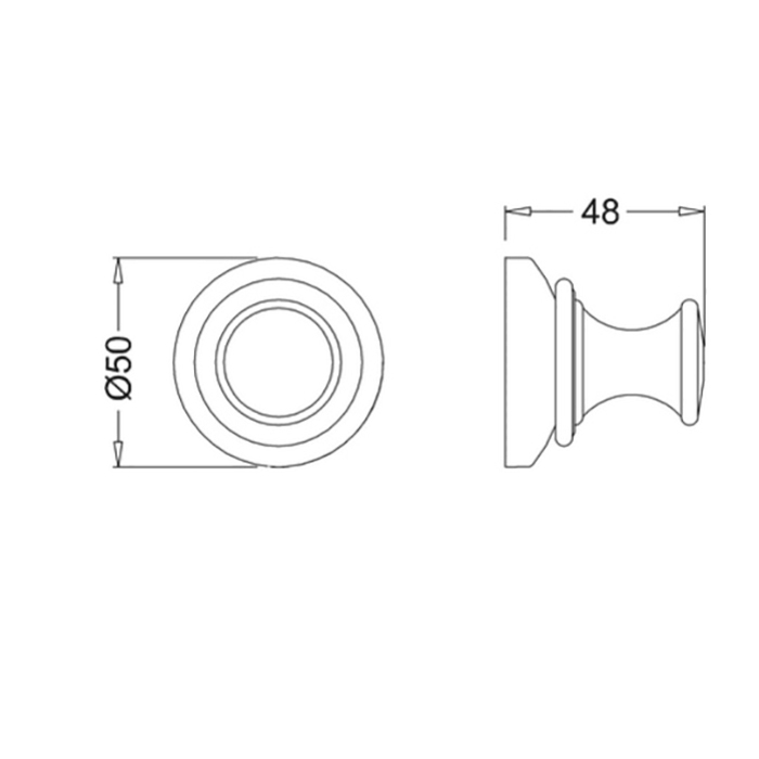 Burlington Savoy Крючок для полотенец одинарный, подвесной, цвет: хром глянцевый RA52
