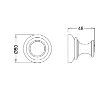 Burlington Savoy Крючок для полотенец одинарный, подвесной, цвет: хром глянцевый RA52