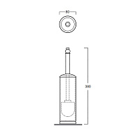 Simas Accessori Victoria Ершик для унитаза напольный с латунной колбой, цвет: хром глянцевый 260208cr