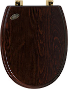 Simas Arcade Крышка-сиденье для унитаза, с микролифтом, крепление бронза, цвет: noce AR009noce/br