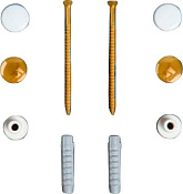 Simas Londra Комплект вертикальных крепежей для унитаза/биде с заглушками, цвет: золото F90oro