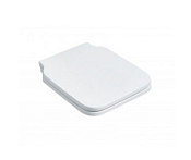 Simas Flow Крышка-сиденье для унитаза, без микролифта, крепление хром, цвет: белый глянцевый FL27bi/cr