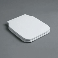 Simas Flow Крышка-сиденье для унитаза, без микролифта, крепление хром, цвет: белый глянцевый FL27bi/cr