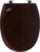 Simas Arcade Крышка-сиденье для унитаза, с микролифтом, крепление хром, цвет: noce AR008noce/cr