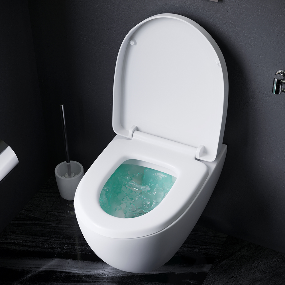 Am.Pm Awe Унитаз подвесной 36,5х56 см, с крышкой микролифт, цвет: белый глянцевый C111738WH