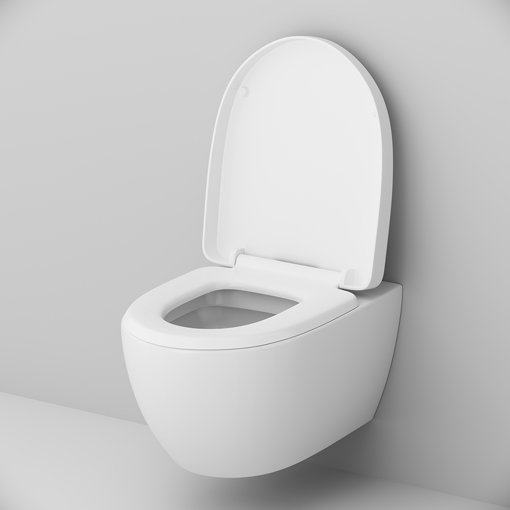 Am.Pm Awe Унитаз подвесной 36,5х56 см, с крышкой микролифт, цвет: белый глянцевый C111738WH