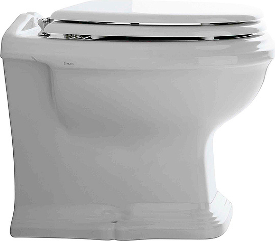 Simas Arcade Крышка-сиденье для унитаза, с микролифтом, крепление хром, цвет: белый глянцевый AR006bi/cr