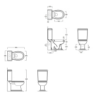 Simas Arcade Механизм двойного слива для моноблочного бачка, цвет: хром глянцевый D21cr