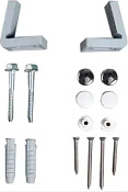 Simas Lft Spazio Комплект горизонтал. крепежей для унитаза/биде с колпачками, цвета: хром и белый F88