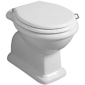 Simas Lante Унитаз напольный с вертикальным сливом 42х73 см, без крышки-сиденья, цвет: белый глянц. LA01bi