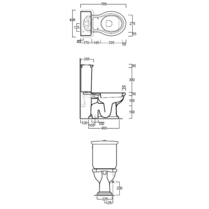 Simas Lante Чаша для унитаза моноблок с вертикальным сливом 42х70,5 см, цвет: белый глянцевый LA07bi