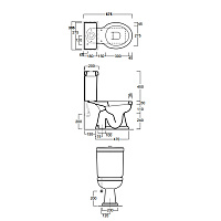 Simas Londra Чаша для унитаза моноблок с вертикальным сливом 39,5х67,5 см, цвет: белый глянцевый LO921bi