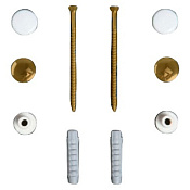 Simas Londra Комплект вертикальных крепежей для унитаза/биде с заглушками, цвет: бронза F90br