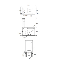 Simas Frozen Бачок с крышкой для унитаза, без механизма смыва, цвет: белый глянцевый FZ09bi