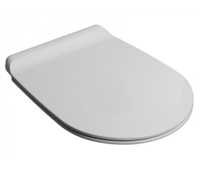 Simas Gambassi Крышка-сиденье для унитаза, без микролифта, крепление хром, цвет: белый глянцевый GA003 bi/cr