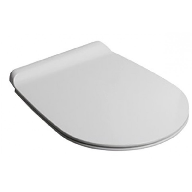 Simas Gambassi Крышка-сиденье для унитаза, с микролифтом, крепление хром, цвет: белый глянцевый GA004bi/cr