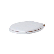 Simas Lante Крышка-сиденье для унитаза с ручкой, без микролифта, крепление бронза, цвет: белый глянц LA003bi/br