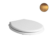 Simas Londra Крышка-сиденье для унитаза, с микролифтом, крепление бронза, цвет: белый глянцевый LO007 bi/br
