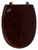Simas Londra Крышка-сиденье для унитаза, с микролифтом, крепление бронза, цвет: noce LO009 noce/br