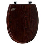 Simas Londra Крышка-сиденье для унитаза, с микролифтом, крепление хром, цвет: noce LO008 noce/cr