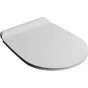 Simas Vignoni Крышка-сиденье для унитаза, с микролифтом, крепление хром, цвет: белый матовый VI004bi mat/cr