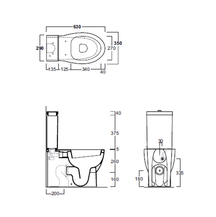 Simas Lft Spazio Бачок для унитаза Base, без механизма смыва, цвет: белый глянцевый LFT26 bi