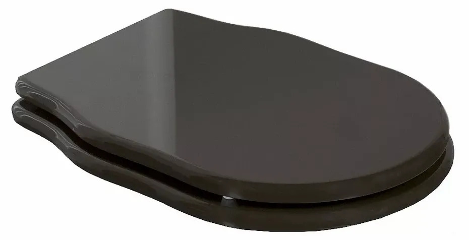 Simas Arcade Крышка-сиденье для унитаза, с микролифтом, крепление хром, цвет: nero AR006nero/cr