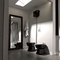 Simas Arcade Крышка-сиденье для унитаза, с микролифтом, крепление хром, цвет: nero AR006nero/cr