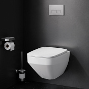 Am.Pm Inspire V2.0 Унитаз подвесной 39х55 см, безободковый с крышкой микролифт, цвет: белый глянец C50A1700SC