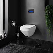 Am.Pm Inspire V2.0 Унитаз подвесной безободковый: инстал, унитаз, кнопка, сиденье, цвет: белый глян. IS450A38.50A1700