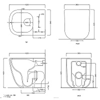 Cielo Era Унитаз напольный 36,5x52xh42 см, безободковый, цвет: белый ERVAK