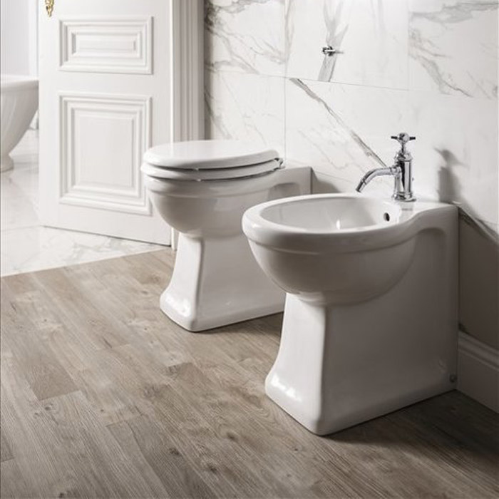 Burlington Arcade Чаша для пристенного унитаза, воронка-водоворот 36,5х52 см, цвет: белый глянцевый ARC6