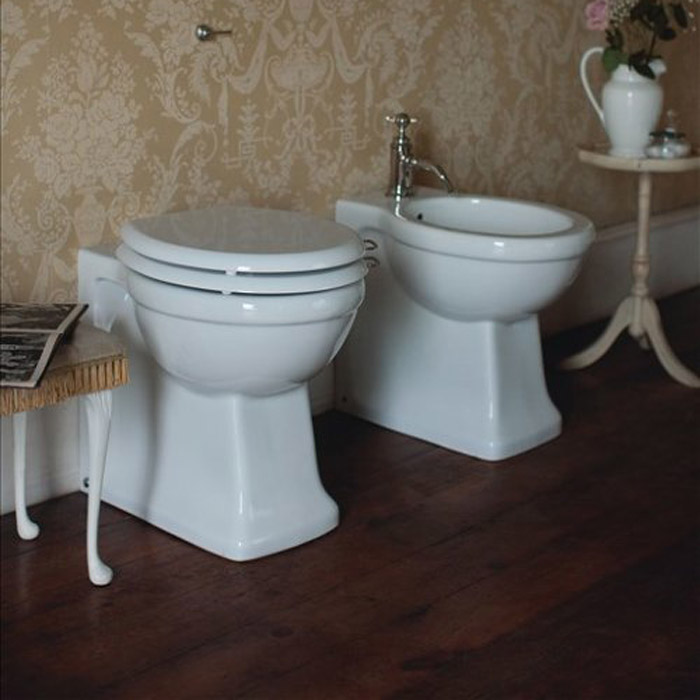 Burlington Arcade Чаша для пристенного унитаза, воронка-водоворот 36,5х52 см, цвет: белый глянцевый ARC6