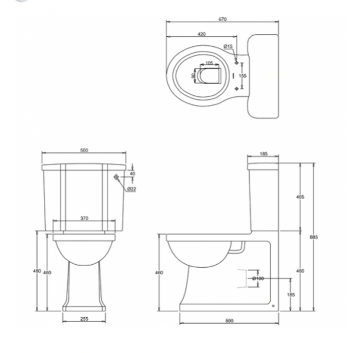 Burlington Arcade Чаша для унитаза моноблок, воронка-водоворот 37х67 см, цвет: белый глянцевый ARC4
