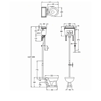 Burlington Classic Чаша для напольного унитаза, воронка-водоворот 38х74 см, цвет: белый глянцевый P2