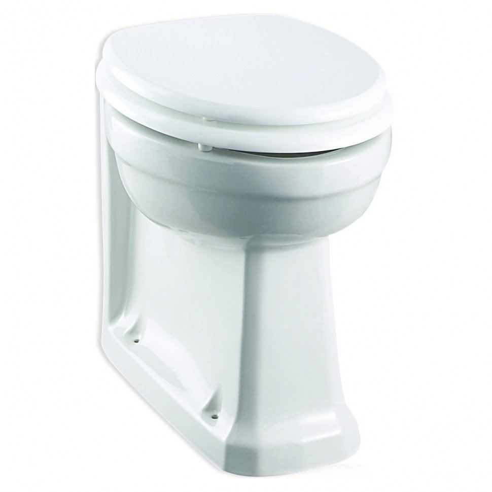 Burlington Classic Чаша для приставного унитаза, воронка-водоворот 36,5х48 см, цвет: белый глянцевый P14