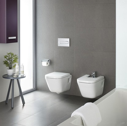 Roca Gap Биде подвесное 54х35см, c 1 отверстием под смеситель и переливом, цвет: белый глянцевый 357475000