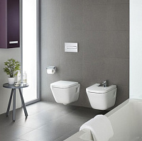 Roca Gap Биде подвесное 54х35см, c 1 отверстием под смеситель и переливом, цвет: белый глянцевый 357475000