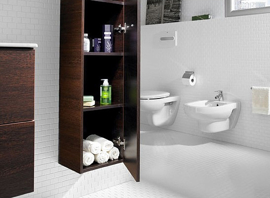 Roca Victoria Laura Биде подвесное 54,5х35,5 см,c 1 отв. под смеситель, перелив, цвет: белый глянец 35530500S