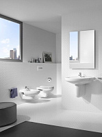 Roca Victoria Laura Биде подвесное 54,5х35,5 см,c 1 отв. под смеситель, перелив, цвет: белый глянец 35530500S