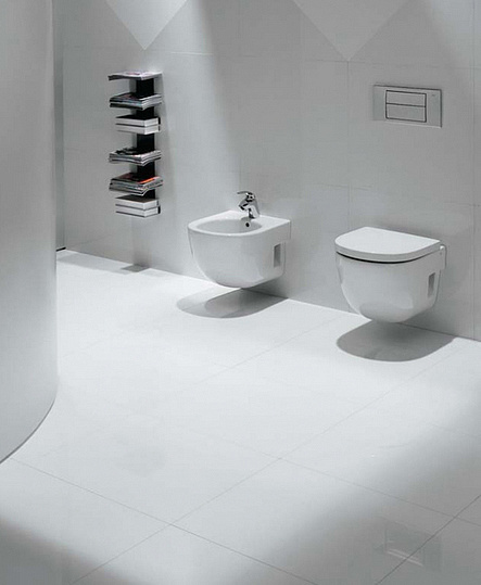 Roca Meridian Биде подвесное 48х36 см, c 1 отв. под смеситель и переливом, цвет: белый глянцевый 357246000